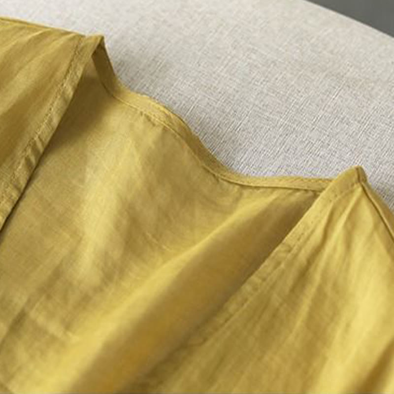 Veste cardigan décontractée à manches longues et devant ouvert avec broderies de pétales et Buddha Stones