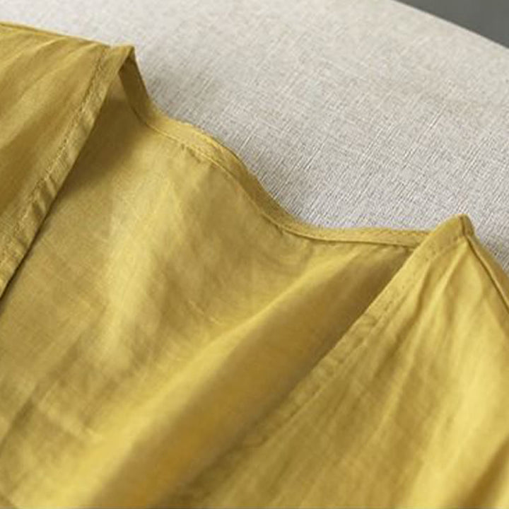 Veste cardigan décontractée à manches longues et devant ouvert avec broderies de pétales et Buddha Stones