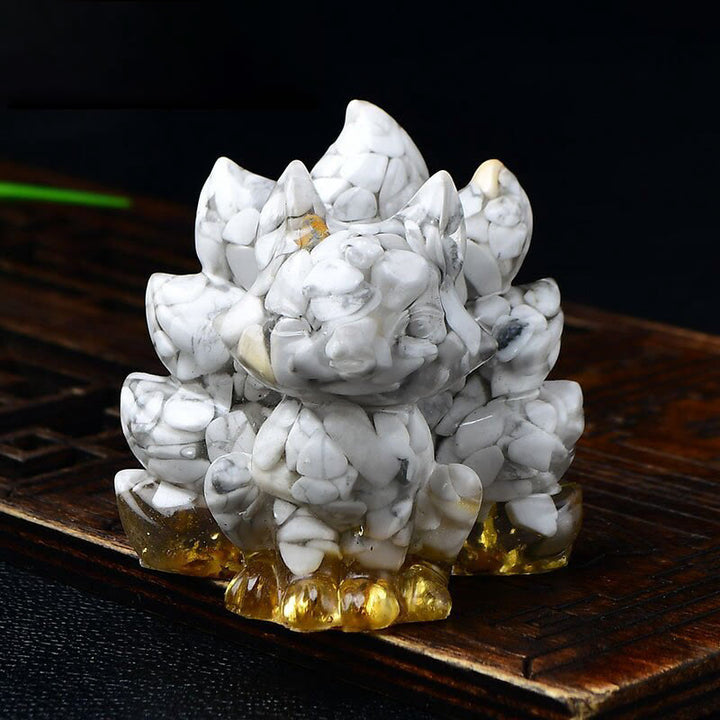 Buddha Stones naturelles, divers cristaux, quartz fraise, améthyste, renard à neuf queues, protection, décoration de la maison