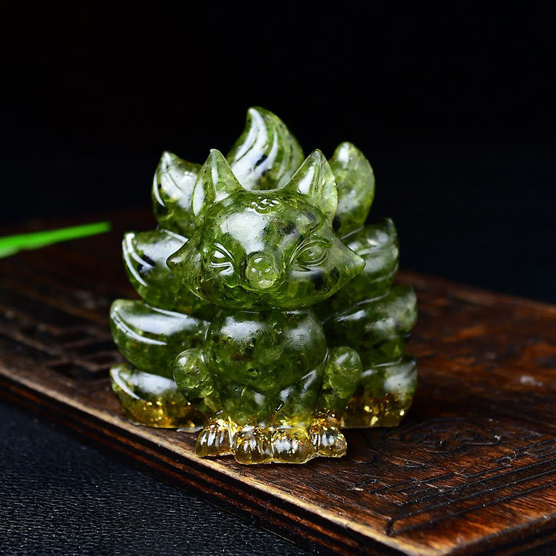 Buddha Stones naturelles, divers cristaux, quartz fraise, améthyste, renard à neuf queues, protection, décoration de la maison