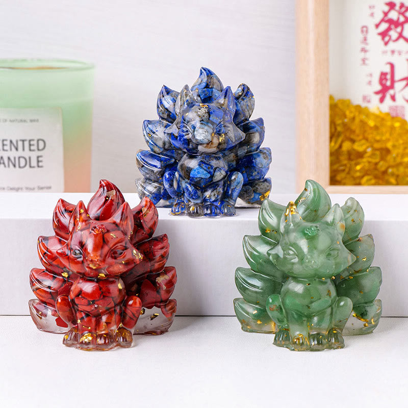 Buddha Stones Petites Pierres Diverses Quartz Fraise Améthyste Aventurine Verte Renard à Neuf Queues Guérison Décoration de la Maison - image 0