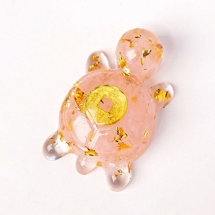Buddha Stones, petites et diverses, cristal, aventurine verte, améthyste, tortue, pièces de cuivre, porte-bonheur, décoration de la maison - Cristal rose 5*3cm - image 4