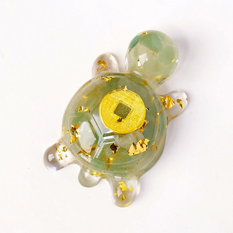 Buddha Stones, petites et diverses, cristal, aventurine verte, améthyste, tortue, pièces de cuivre, porte-bonheur, décoration de la maison - Aventurine verte 5*3cm - image 1