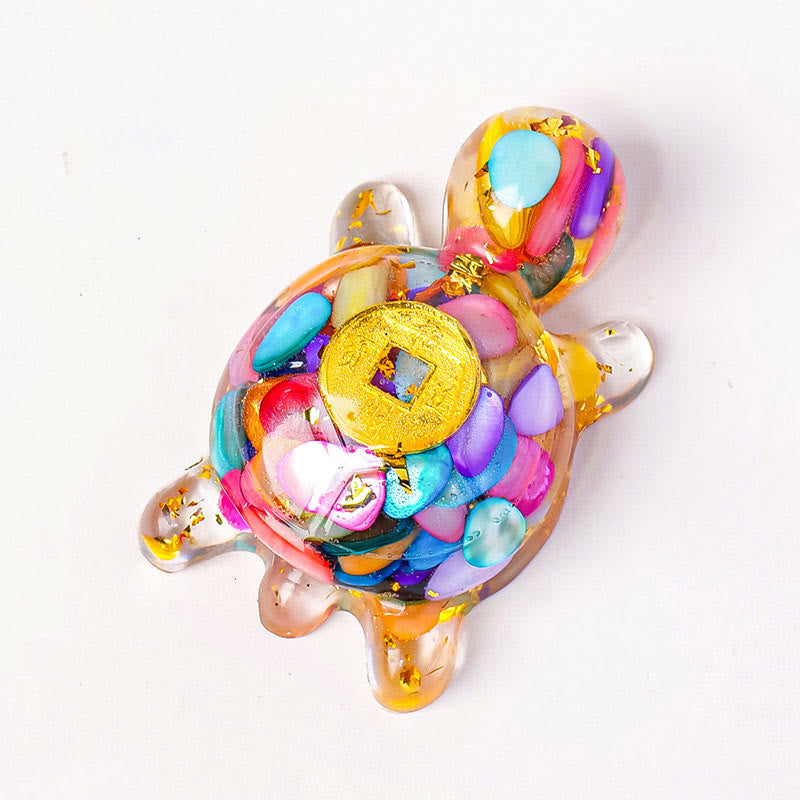 Buddha Stones, petites et diverses, cristal, aventurine verte, améthyste, tortue, pièces de cuivre, porte-bonheur, décoration de la maison - Coquillage coloré 5*3cm - image 17