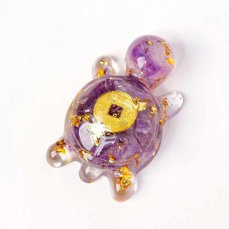 Buddha Stones, petites et diverses, cristal, aventurine verte, améthyste, tortue, pièces de cuivre, porte-bonheur, décoration de la maison - Améthyste 5*3cm - image 20