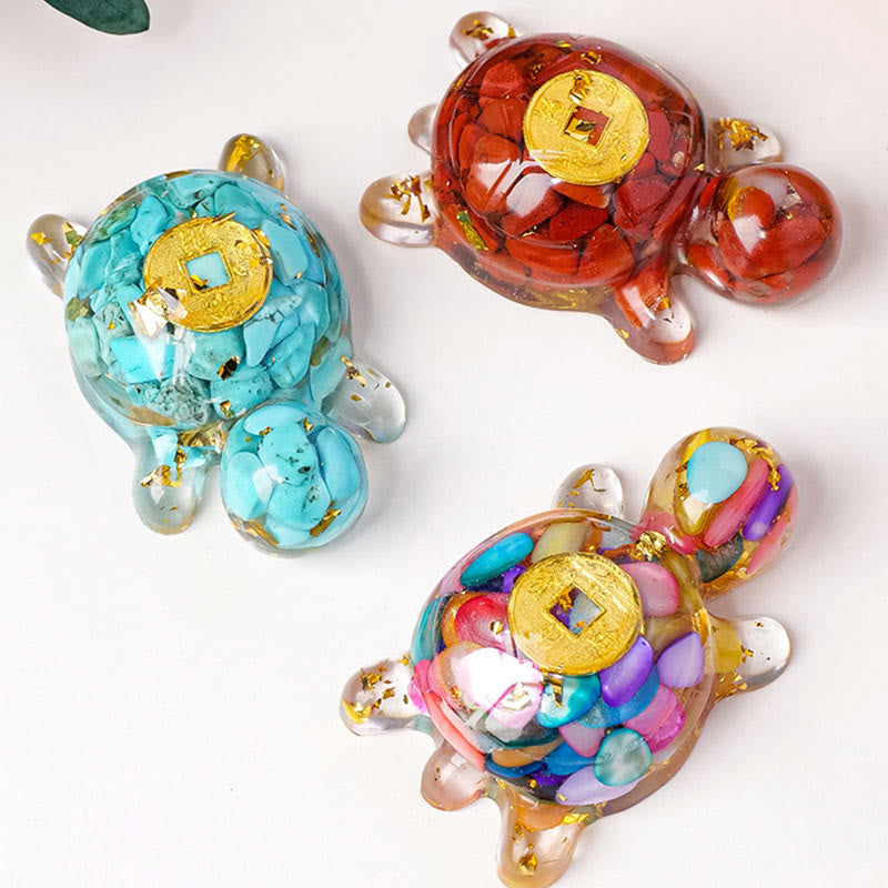 Buddha Stones, petites et diverses, cristal, aventurine verte, améthyste, tortue, pièces de cuivre, porte-bonheur, décoration de la maison