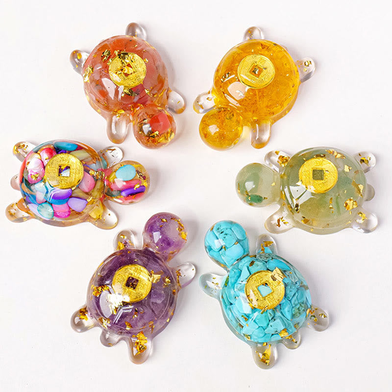 Buddha Stones, petites et diverses, cristal, aventurine verte, améthyste, tortue, pièces de cuivre, porte-bonheur, décoration de la maison