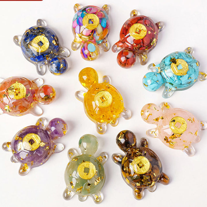 Buddha Stones, petites et diverses, cristal, aventurine verte, améthyste, tortue, pièces de cuivre, porte-bonheur, décoration de la maison - image 0