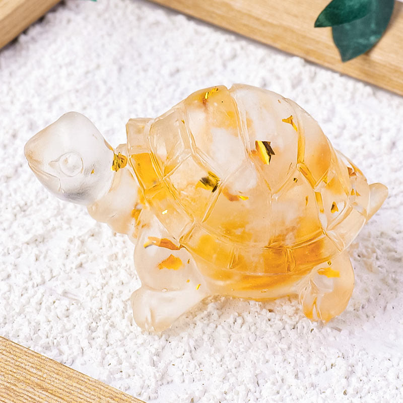 Buddha Stones, diverses pierres, citrine, aventurine verte, améthyste, mini tortue, prospérité, décoration de la maison - Pierre de citrine 5*3*2,7 cm - image 1
