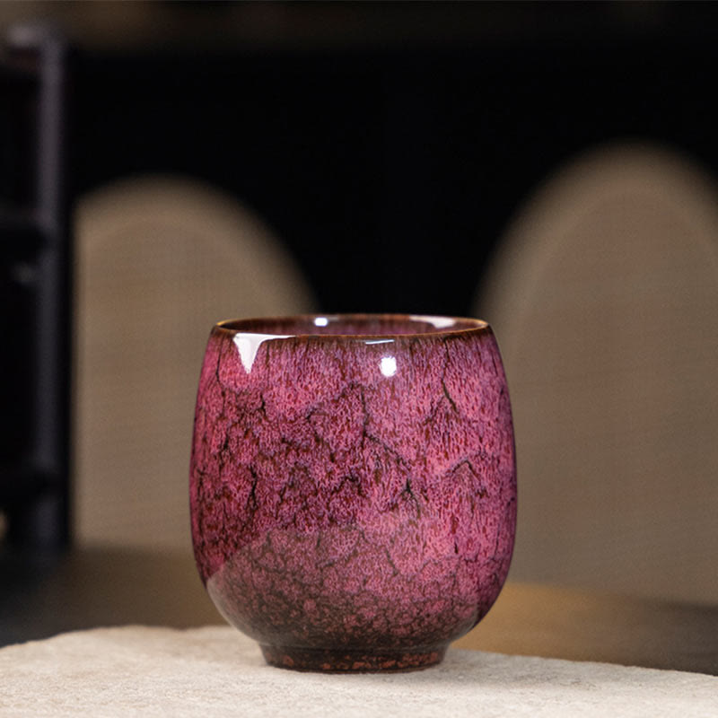Petite tasse à thé en Buddha Stones faite à la main, style chinois Jianzhan, faite à la main, style Kung Fu, 150 ml