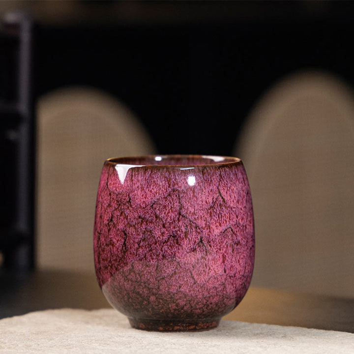 Petite tasse à thé en Buddha Stones faite à la main, style chinois Jianzhan, faite à la main, style Kung Fu, 150 ml