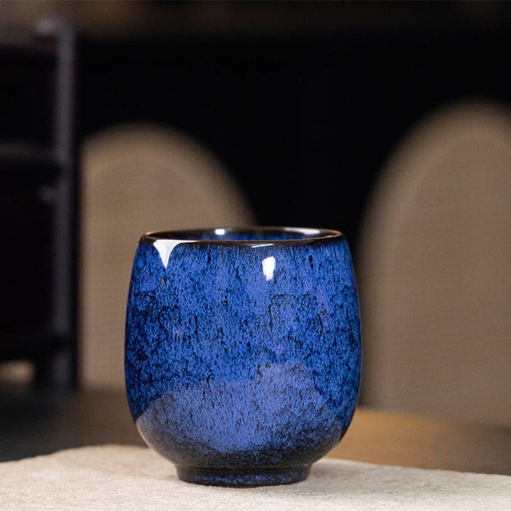 Petite tasse à thé en Buddha Stones faite à la main, style chinois Jianzhan, faite à la main, style Kung Fu, 150 ml