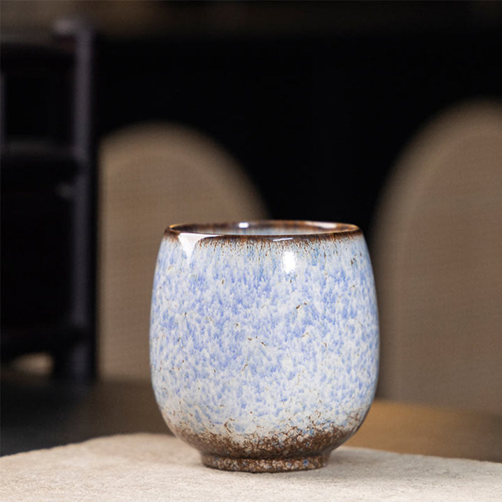 Petite tasse à thé en Buddha Stones faite à la main, style chinois Jianzhan, faite à la main, style Kung Fu, 150 ml