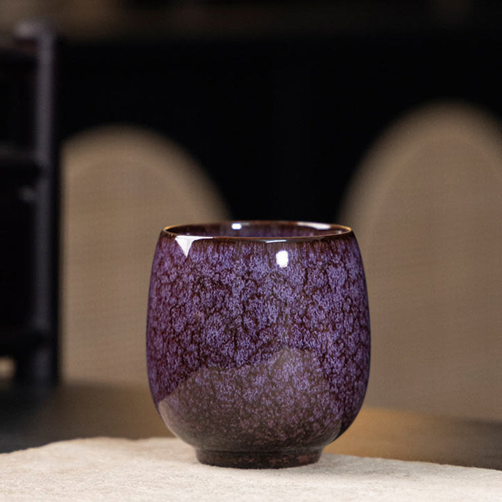 Petite tasse à thé en Buddha Stones faite à la main, style chinois Jianzhan, faite à la main, style Kung Fu, 150 ml