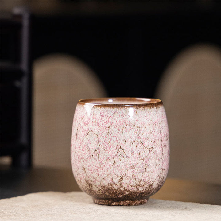Petite tasse à thé en Buddha Stones faite à la main, style chinois Jianzhan, faite à la main, style Kung Fu, 150 ml