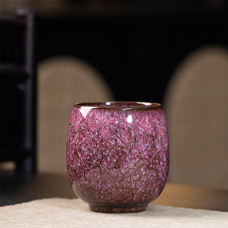 Petite tasse à thé en Buddha Stones faite à la main, style chinois Jianzhan, faite à la main, style Kung Fu, 150 ml