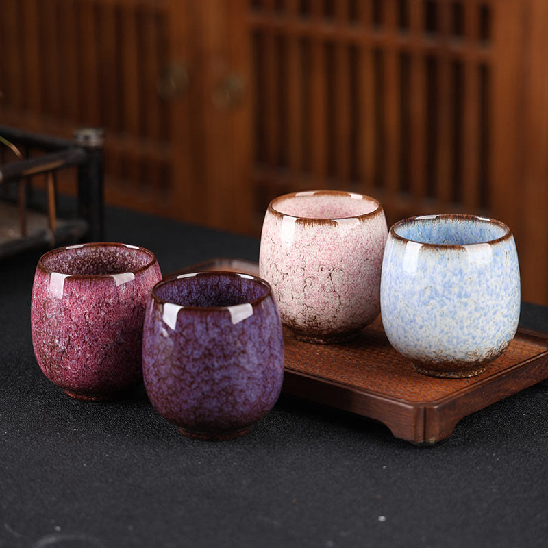 Petite tasse à thé en Buddha Stones faite à la main, style chinois Jianzhan, faite à la main, style Kung Fu, 150 ml