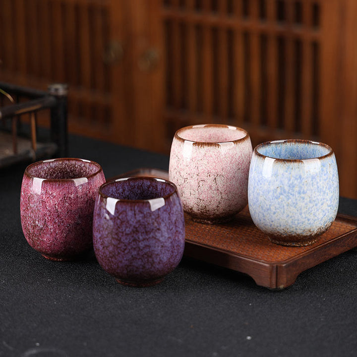 Petite tasse à thé en Buddha Stones faite à la main, style chinois Jianzhan, faite à la main, style Kung Fu, 150 ml