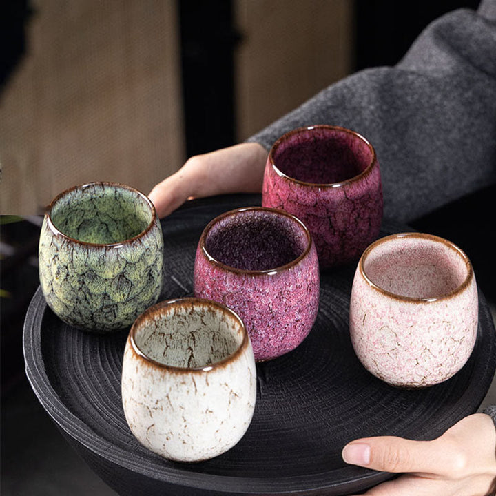 Petite tasse à thé en Buddha Stones faite à la main, style chinois Jianzhan, faite à la main, style Kung Fu, 150 ml
