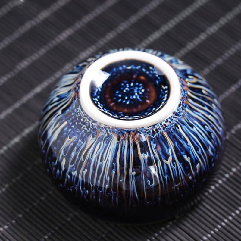 Tasse à thé en céramique faite à la main avec Buddha Stones , motif Jianzhan, poisson koï, lotus, dragon, phénix, 12 signes du zodiaque chinois, tasse à thé Kung Fu, 70 ml