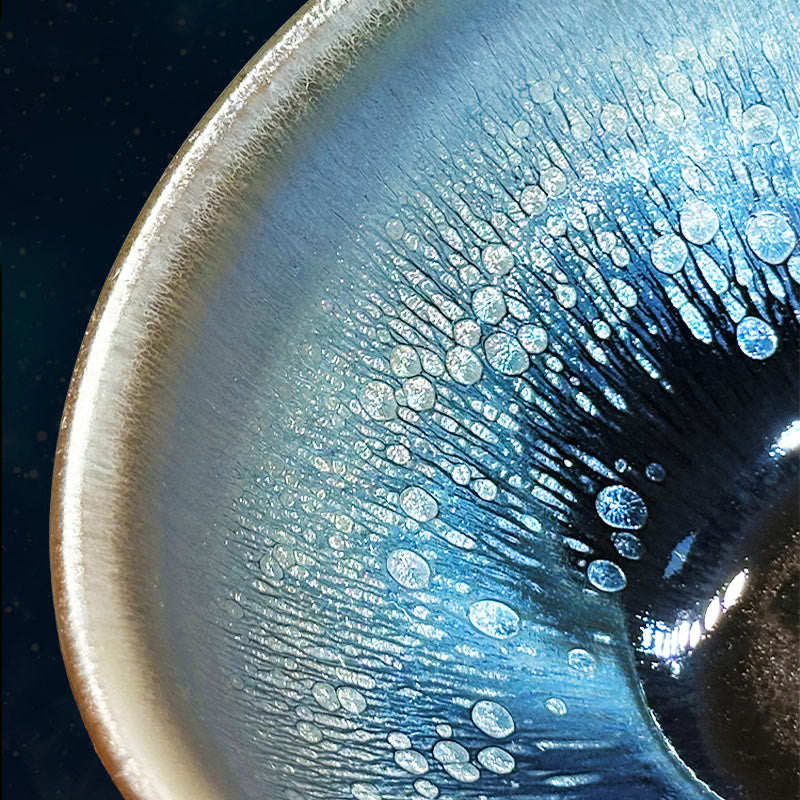 Tasse à thé en céramique faite à la main avec Buddha Stones , motif de gouttes d'huile de Jianzhan, tasse à thé Kung Fu Tenmoku, 150 ml - image 5