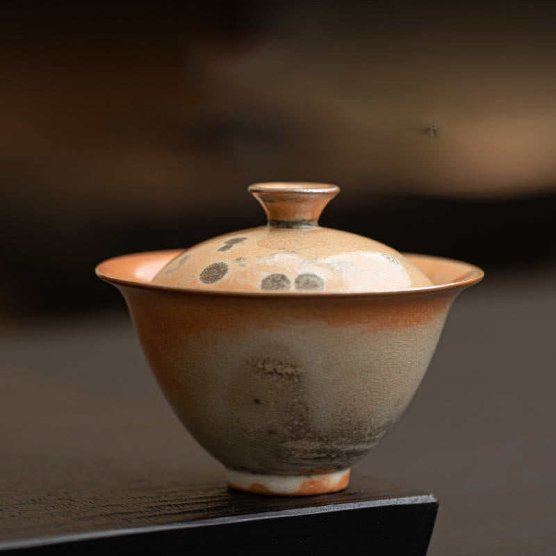 Tasse à thé Kung Fu en céramique avec couvercle Motif chat mignon et Buddha Stones 130 ml - Tasse ordinaire 9,5 cm x 7,6 cm x 130 ml - image 13