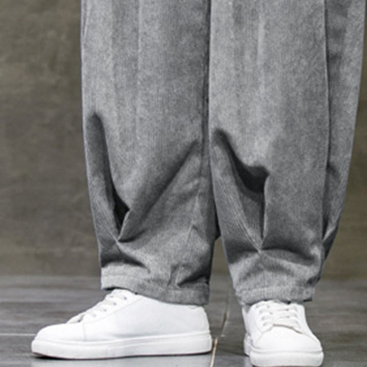 Pantalon décontracté en coton uni avec poches pour homme Buddha Stones - image 19