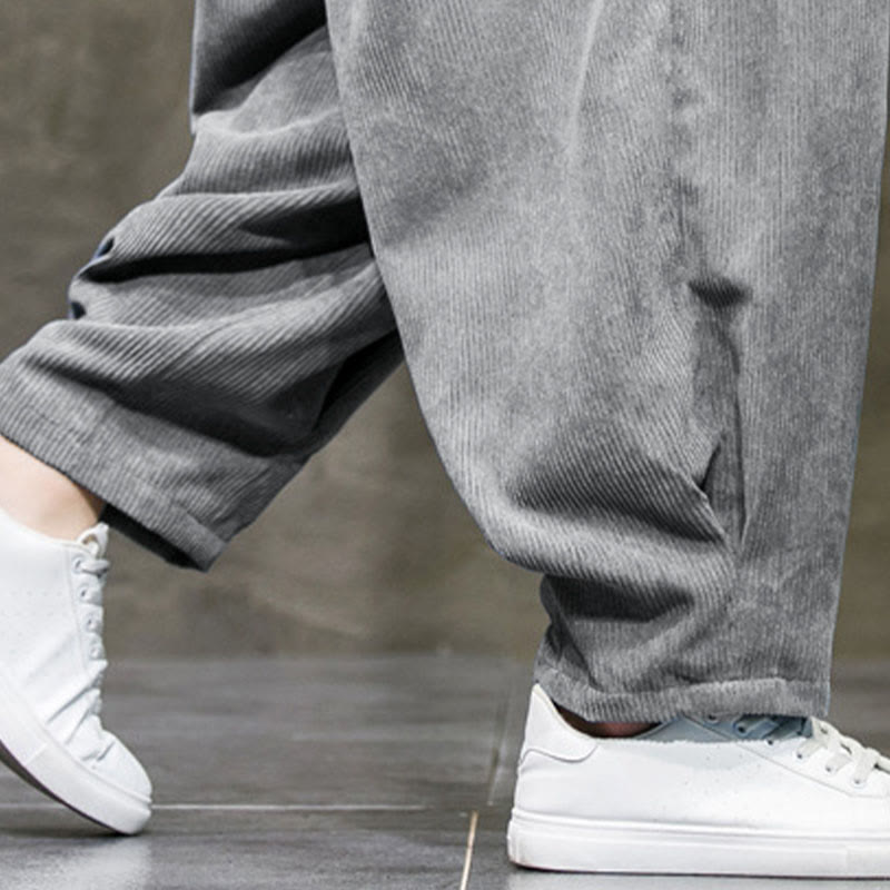 Pantalon décontracté en coton uni avec poches pour homme Buddha Stones - image 18