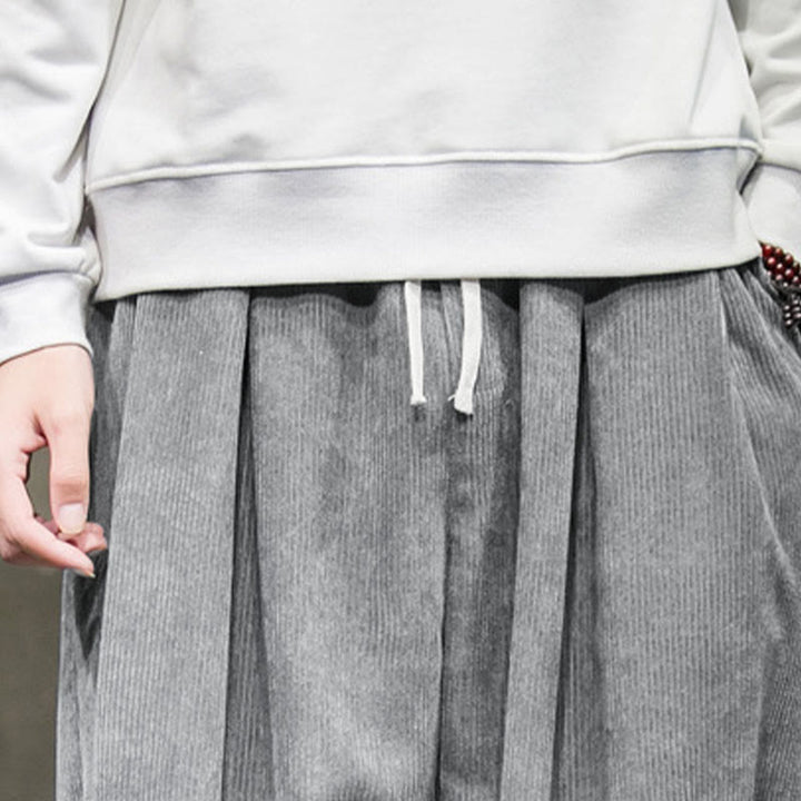 Pantalon décontracté en coton uni avec poches pour homme Buddha Stones - image 16