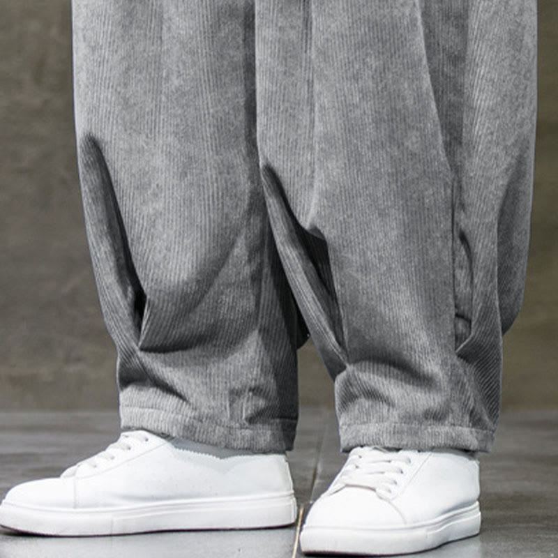 Pantalon décontracté en coton uni avec poches pour homme Buddha Stones - image 17