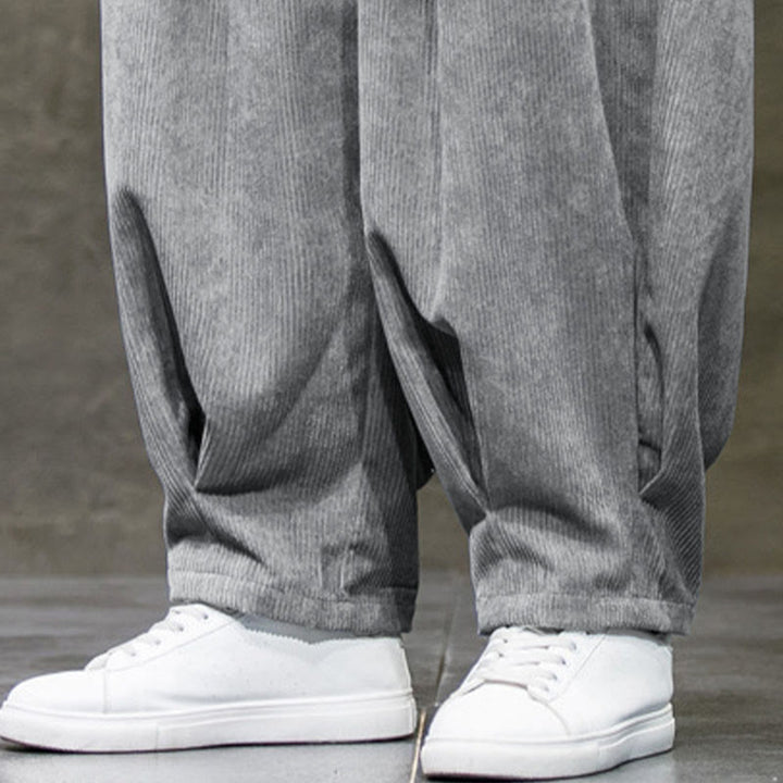 Pantalon décontracté en coton uni avec poches pour homme Buddha Stones - image 17