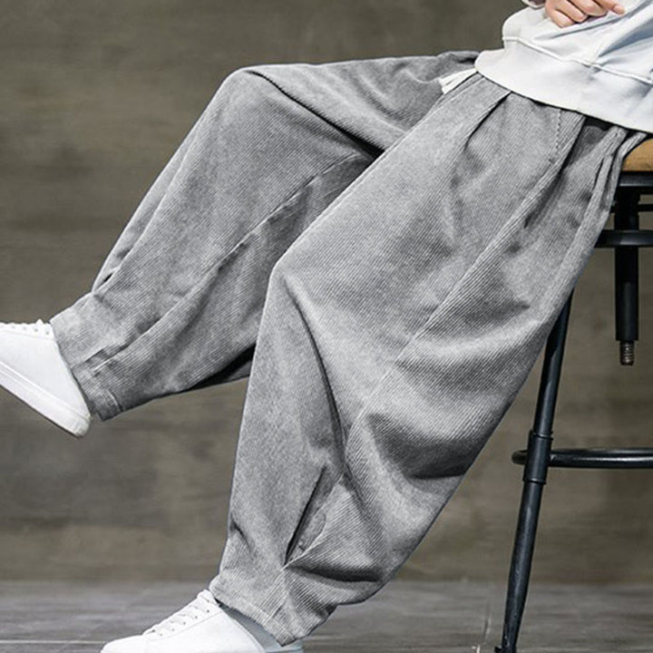Pantalon décontracté en coton uni avec poches pour homme Buddha Stones - image 15