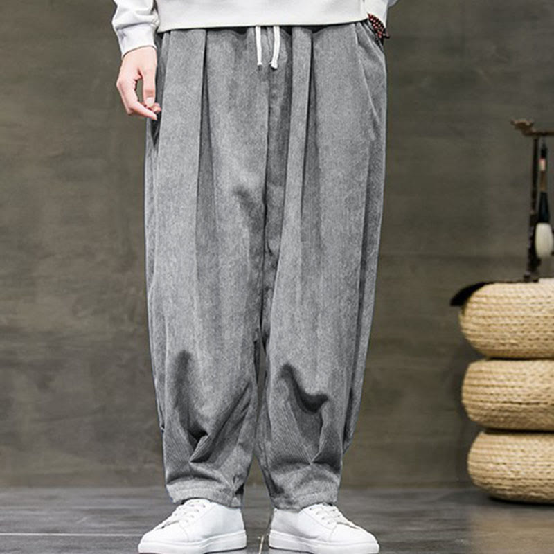 Pantalon décontracté en coton uni avec poches pour homme Buddha Stones - image 11
