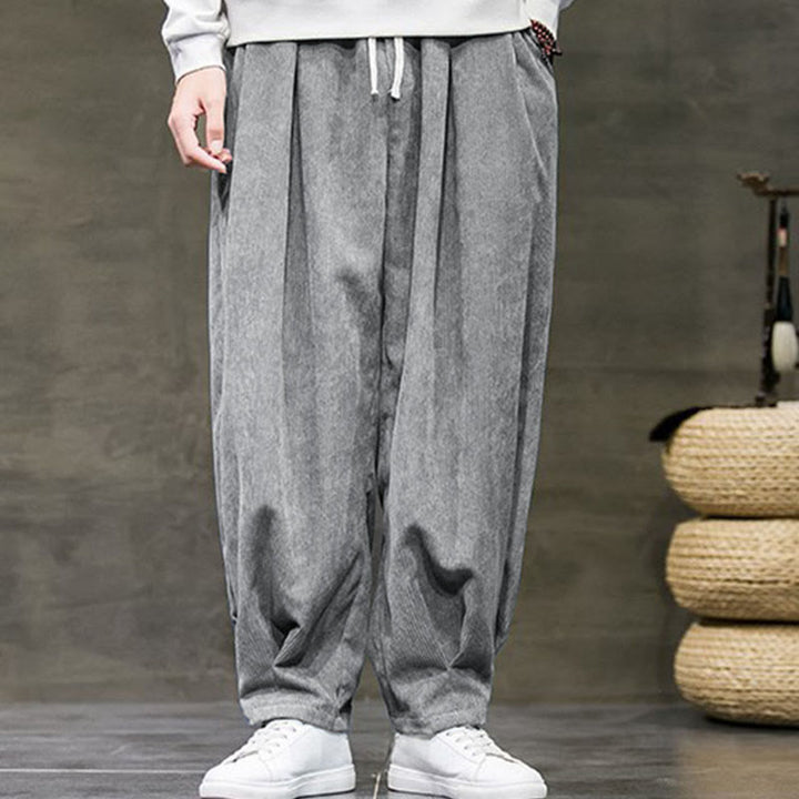 Pantalon décontracté en coton uni avec poches pour homme Buddha Stones - image 11