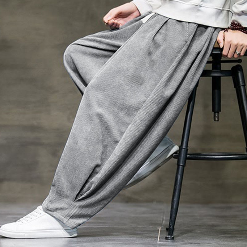 Pantalon décontracté en coton uni avec poches pour homme Buddha Stones - image 14