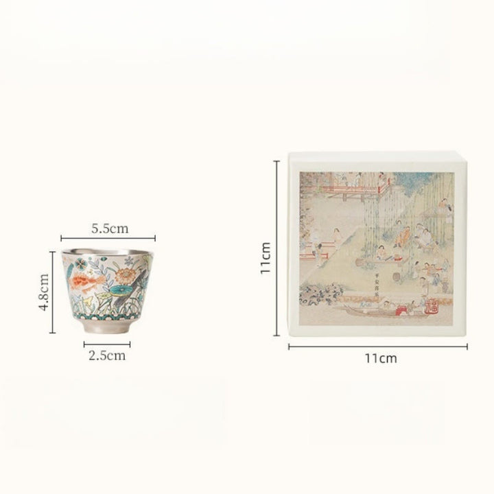 Tasse à thé Kung Fu 45 Buddha Stones avec boîte cadeau