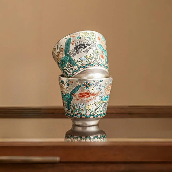 Tasse à thé Kung Fu 45 Buddha Stones avec boîte cadeau