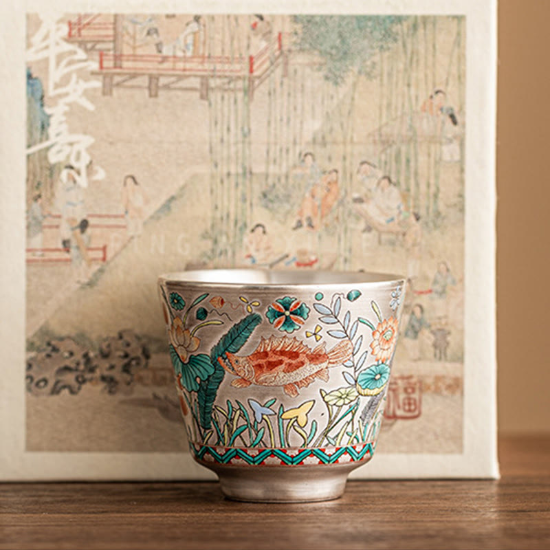 Tasse à thé Kung Fu 45 Buddha Stones avec boîte cadeau