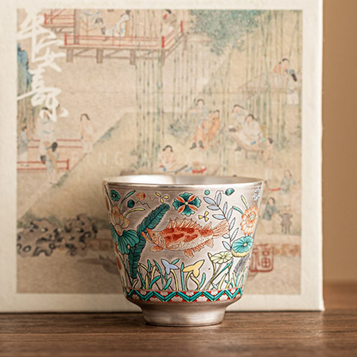 Tasse à thé Kung Fu 45 Buddha Stones avec boîte cadeau