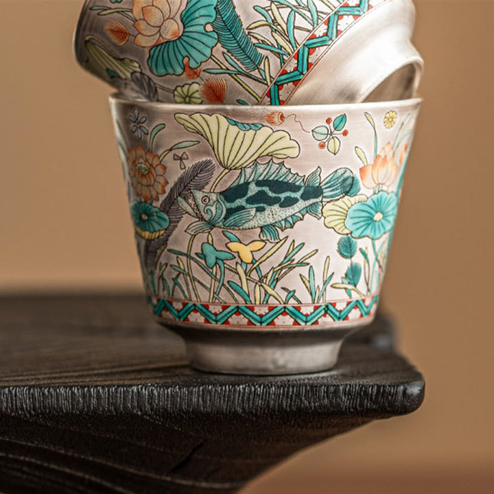 Tasse à thé Kung Fu 45 Buddha Stones avec boîte cadeau