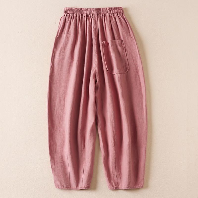 Pantalon sarouel d'été brodé de petites fleurs avec poches et Buddha Stones - image 12
