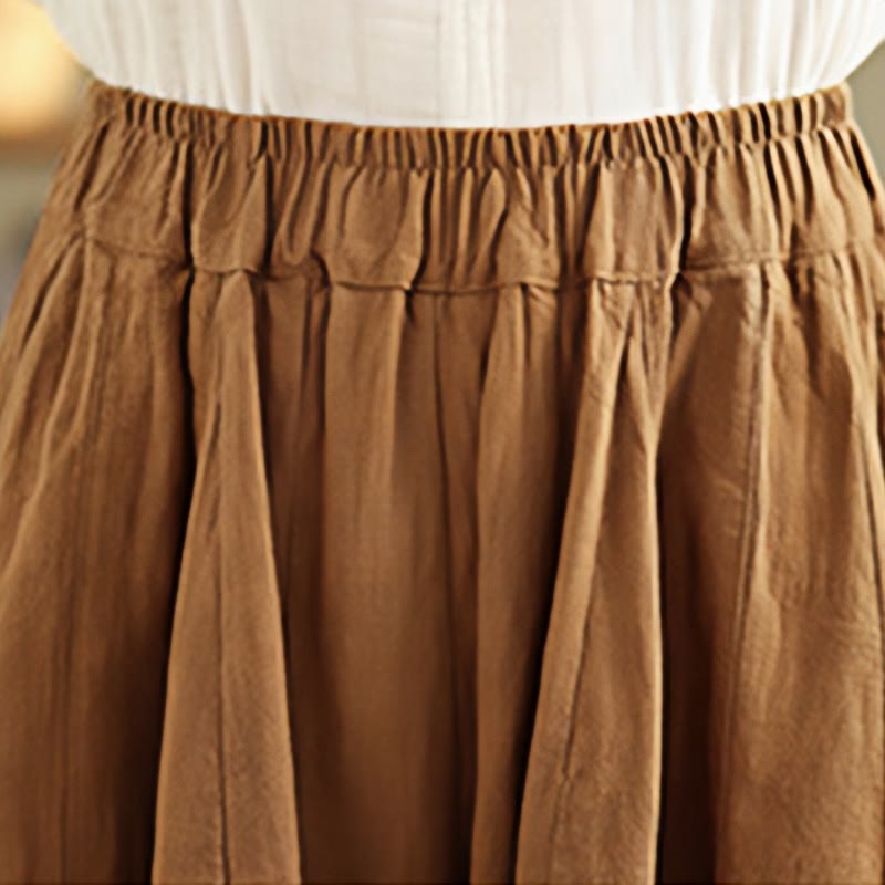 Pantalon large en coton et lin pour femme, avec poches, motif lanterne vintage et patchwork de Buddha Stones - image 7