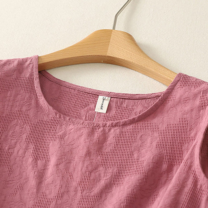 Gilet d'été sans manches en coton et lin pour femme, couleur unie, motif Buddha Stones - image 13