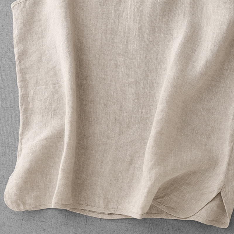 Gilet d'été en coton et lin pour femme, uni, avec bretelles réglables, motif Buddha Stones - image 4