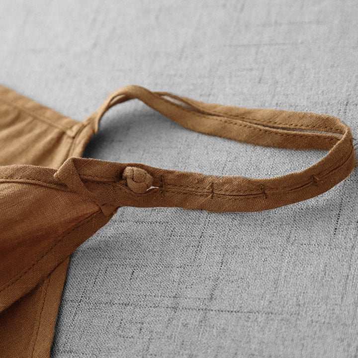 Gilet d'été en coton et lin pour femme, uni, avec bretelles réglables, motif Buddha Stones - image 23