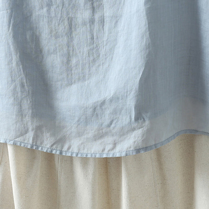 Gilet sans manches en coton à col en V et Buddha Stones vintage pour femme - image 2