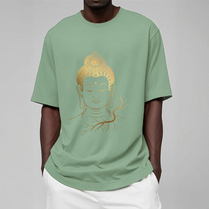 T-shirt Tête de Buddha Stones de Bouddha et Méditation Dorée - image 16