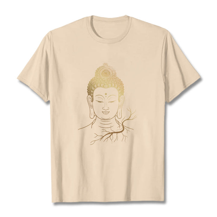 T-shirt Tête de Buddha Stones de Bouddha et Méditation Dorée - Bisque - 2XL - image 9