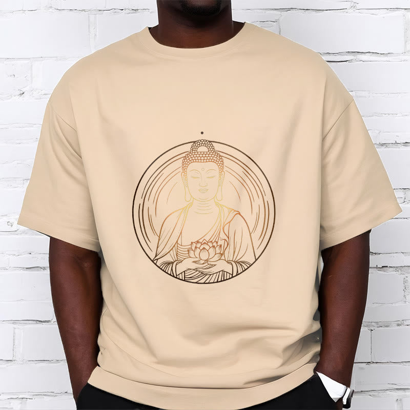 T-shirt Bouddha doré tenant une fleur de lotus Buddha Stones - image 9