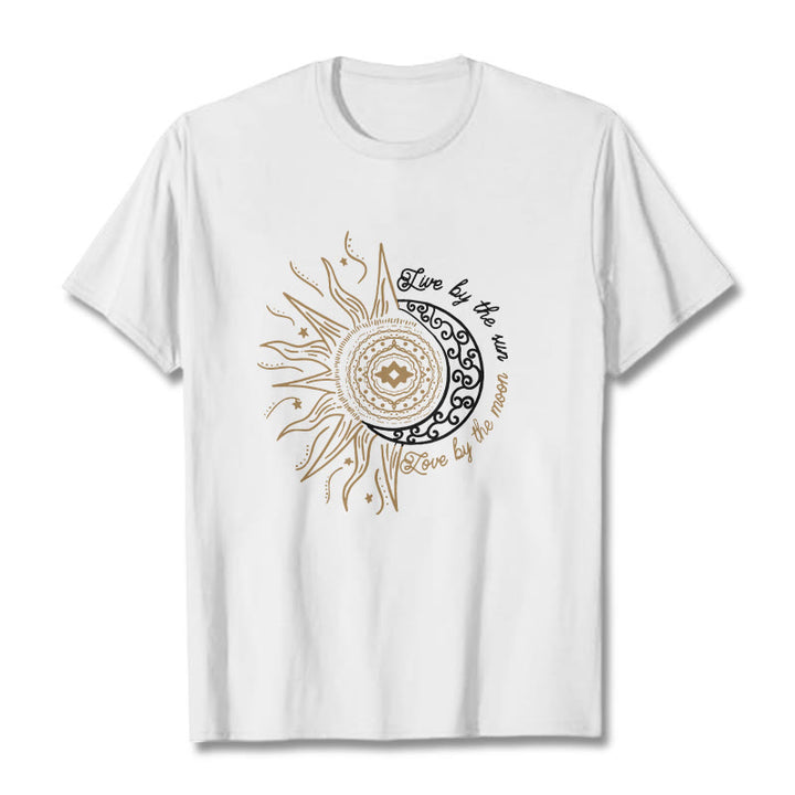 T-shirt Buddha Stones, Vivre par le soleil, Aimer par la lune - Blanc - 2XL - image 5